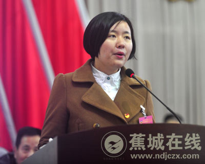 雷雯委员代表共青团蕉城区委发言