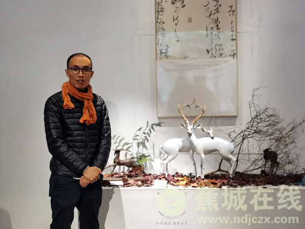 "月朗鹿鸣—王大鹏雕塑展"开幕