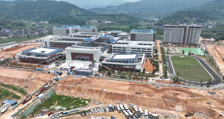 进入收尾阶段!一起期待蕉城这所新学校
