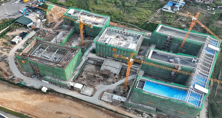 宁德职业中专分校主体建筑全面封顶