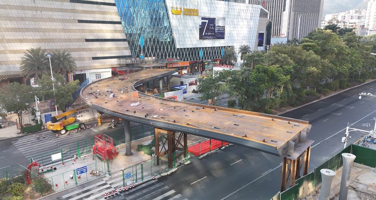 万宝天桥竣工在望 商圈通行将迎大升级