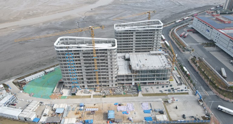 宁德车里湾园区项目综合楼建设稳步推进