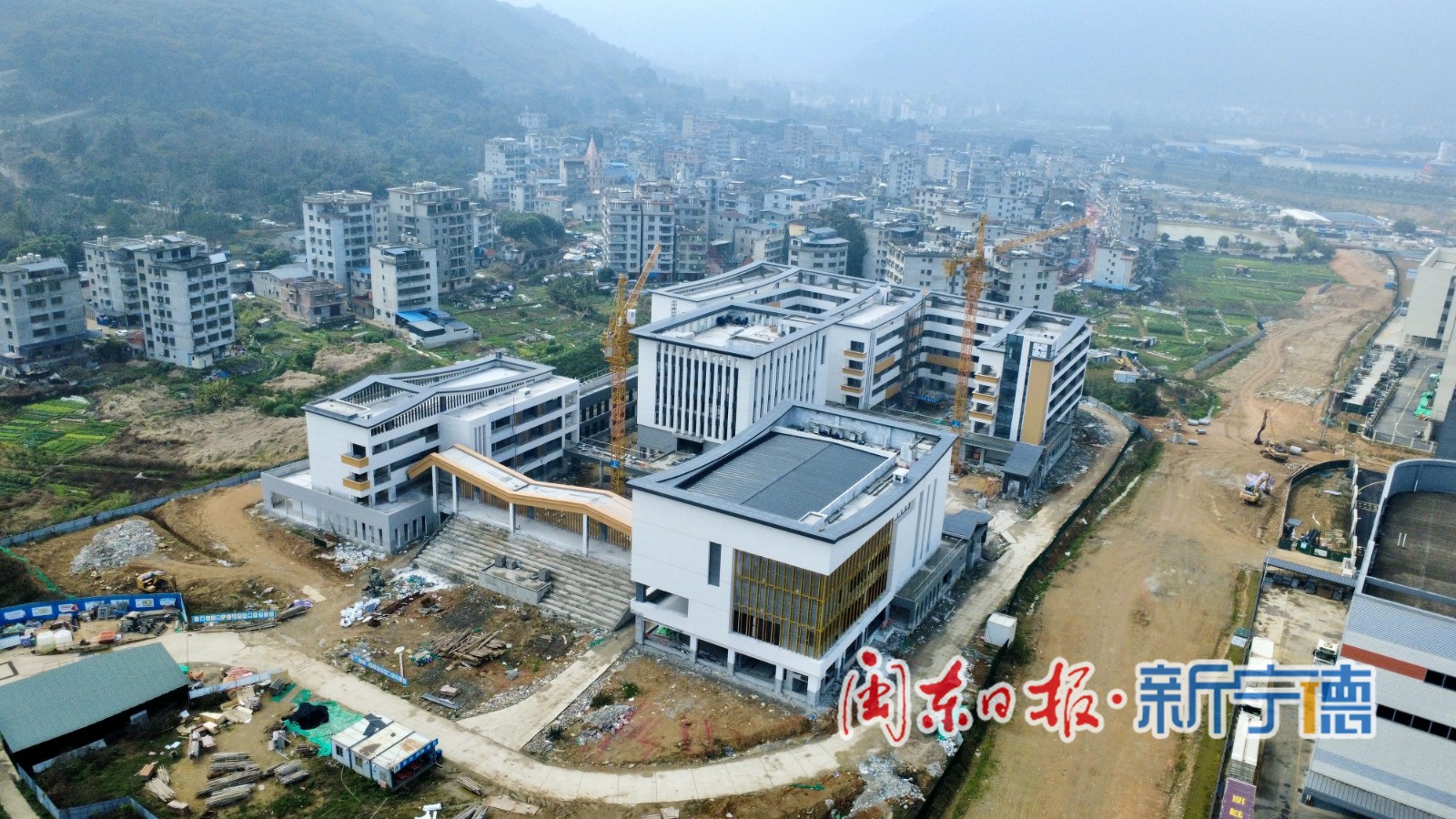 宁德职业中专学校分校项目外立面工程完工